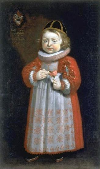 unknow artist Knabenportrat Joseph von Orelli, mit Wappen.